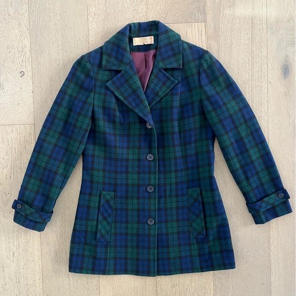 Pendleton Jackets & Blazers - Pendleton Vintage Wool Plaid Pea Coat